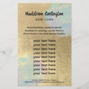 Flyer Textura De Purpurina Oro E Irlandés