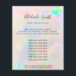 Flyer textura opal<br><div class="desc">volante de artista profesional de maquillaje en salón de belleza</div>