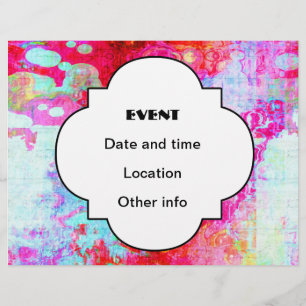 Flyer Textura roja rosa