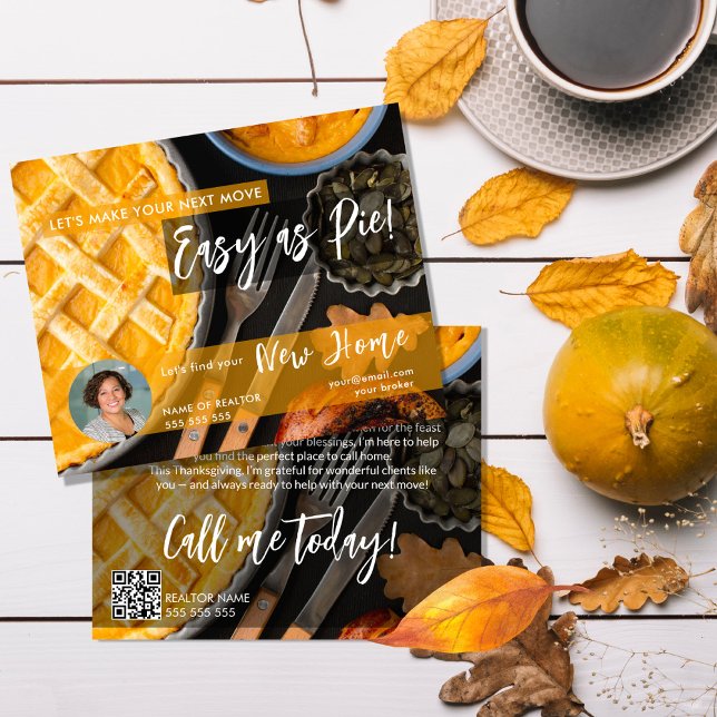 Flyer Thanksgiving Real Estate Postcard, Let’s Make You (Subido por el creador)