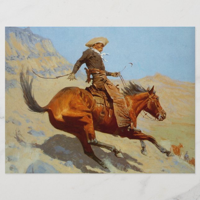 Flyer The Cowboy de Frederic Remington (1902) (Frente)