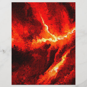 Flyer Thunders - Red Abstract Modern Art