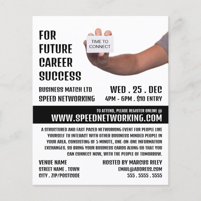 Flyer Tiempo de conexión, velocidad del anuncio de event (Frente)