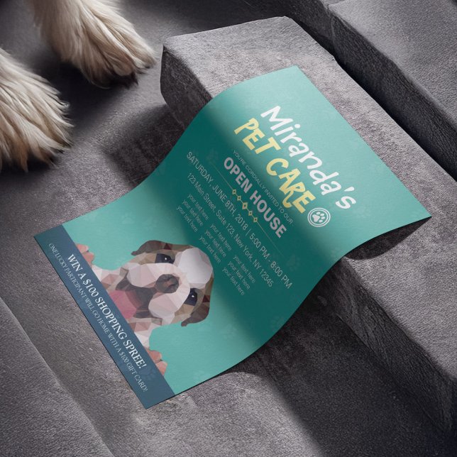 Flyer Tienda de cuidado de mascotas Mascota Salón de bel (Subido por el creador)