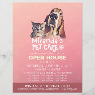 Flyer Tienda de cuidado de mascotas Mascota Salón de bel