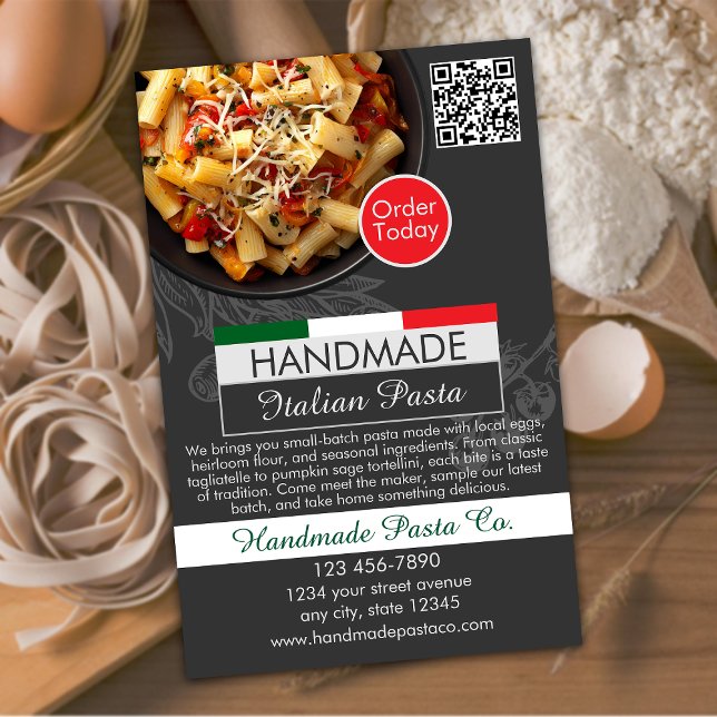 Flyer Tienda de Pasta Hecha a Mano (Subido por el creador)
