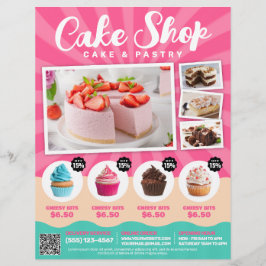 Flyer Tienda de pasteles / Panadería / Artículos de conf