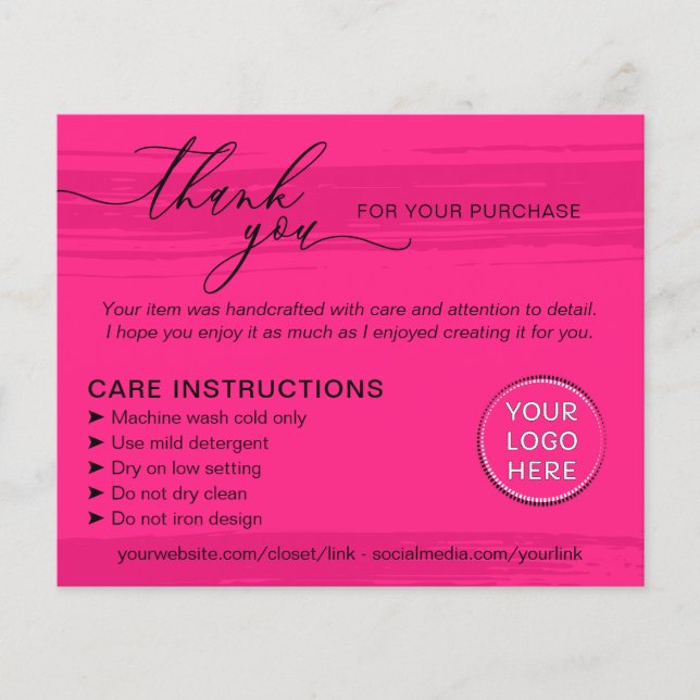 Flyer Tienda rosa simple Instrucciones para pequeñas emp (Frente)