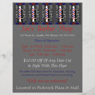 Flyer Tijeras de Barbería Personalizadas / Anuncio / Fol
