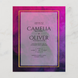 Flyer Tinta Púrpura Magenta Intenso INVITACIÓN de Boda