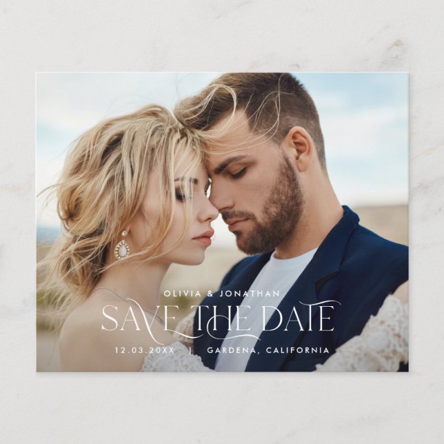 Flyer tipografía de presupuesto fotografía boda moderna (Frente)