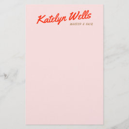 Flyer Tipografía manuscrita roja retro manuscrita rosada