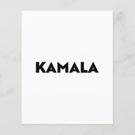Flyer Tipografía moderna de Kamala blanco minimalista