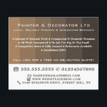 Flyer Tiras de color marrón, pintador y decorador<br><div class="desc">Tiras de Ombre marrón,  Volante publicitario de pintor y decorador cerca de la Tienda de tarjetas de visita.</div>