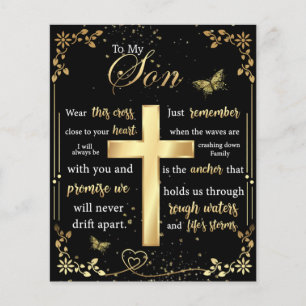 Flyer To My Son Gift, Butterfly Lover, Floral Son Letter