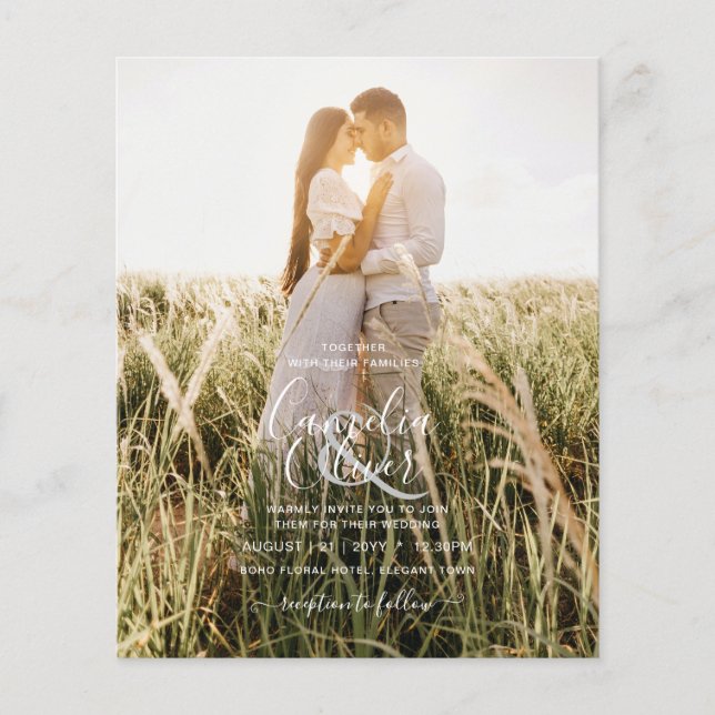 Flyer Todo en 1 Superposición Fotográfica de Boda Rústic (Frente)