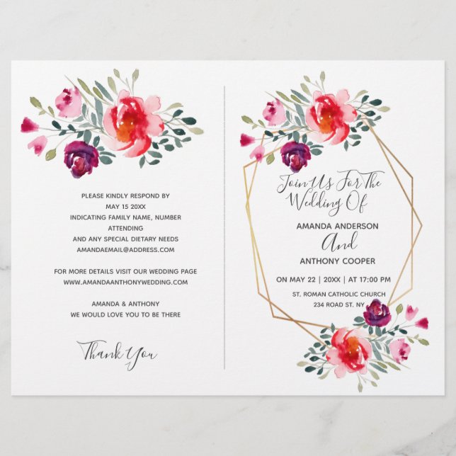 Flyer Todo en un solo rsvp, invitación, recepción, detal (Frente)