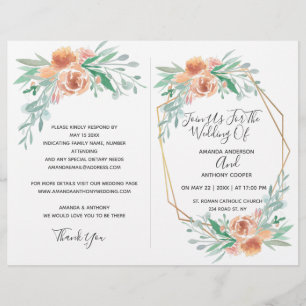 Flyer Todo en un solo rsvp, invitación, recepción, detal