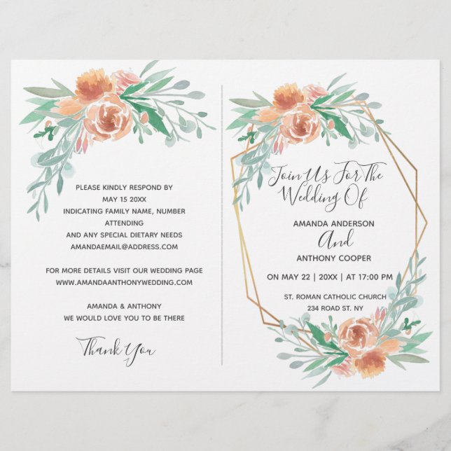 Flyer Todo en un solo rsvp, invitación, recepción, detal (Frente)