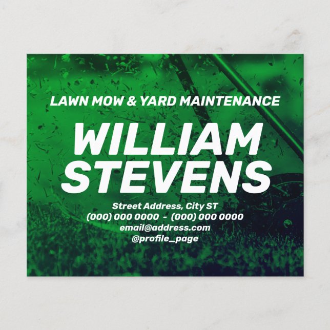 Flyer Tono oscuro verde del servicio de yates (Frente)