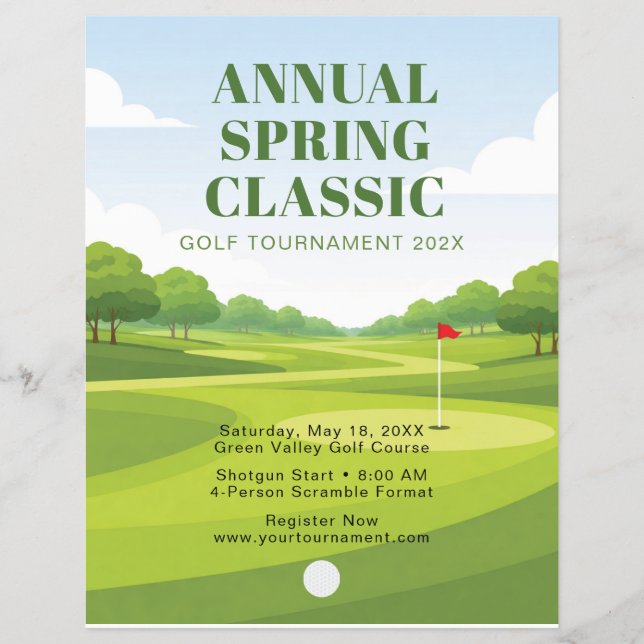 Flyer Torneo Anual de Golf Clásico de Primavera  (Frente)