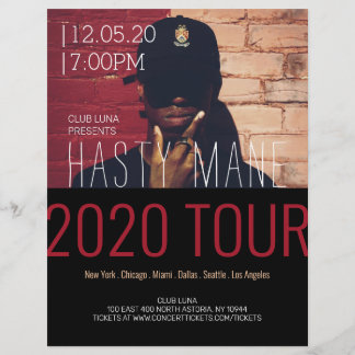 Flyer Tour de Música de Banda de Concierto de Rapper