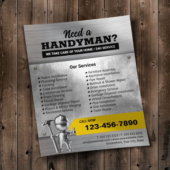 Flyer Trabajador 3D del Servicio de Reparación Profesion (Subido por el creador)