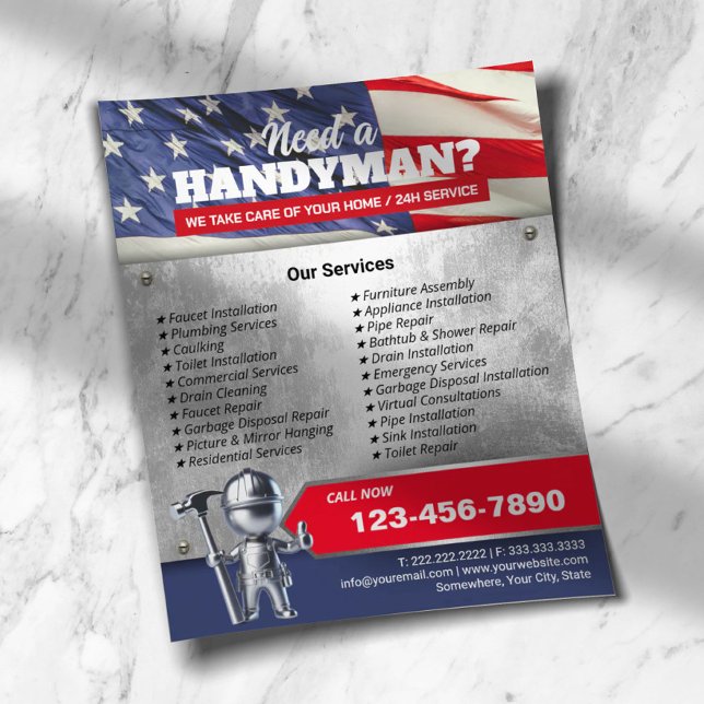 Flyer Trabajador Metalizado del Patriotic Handyman Repar (Subido por el creador)
