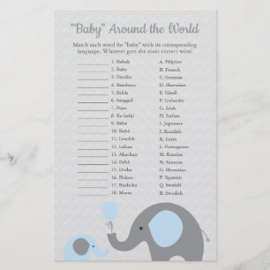 Flyer Traducción mundial del bebé elefante azul