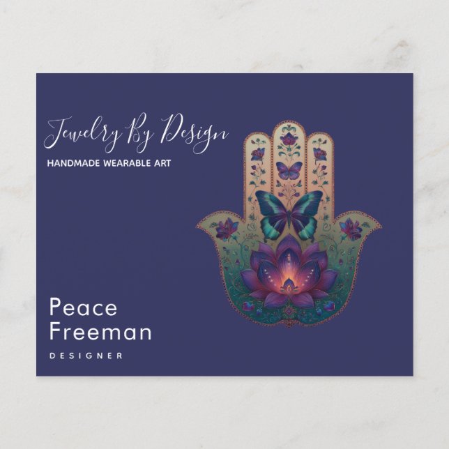 Flyer Transformación Sagrada | Diseño de Mano Hamsa (Atrás)