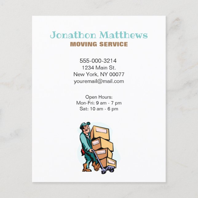 Flyer Traslado de empresas de servicios de empresa (Frente)