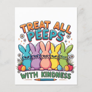 Flyer Trate a todas las personas con amabilidad Conejo d