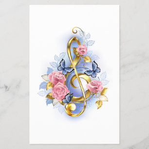 Flyer Treble arrecife con rosas rosas rosas rosas