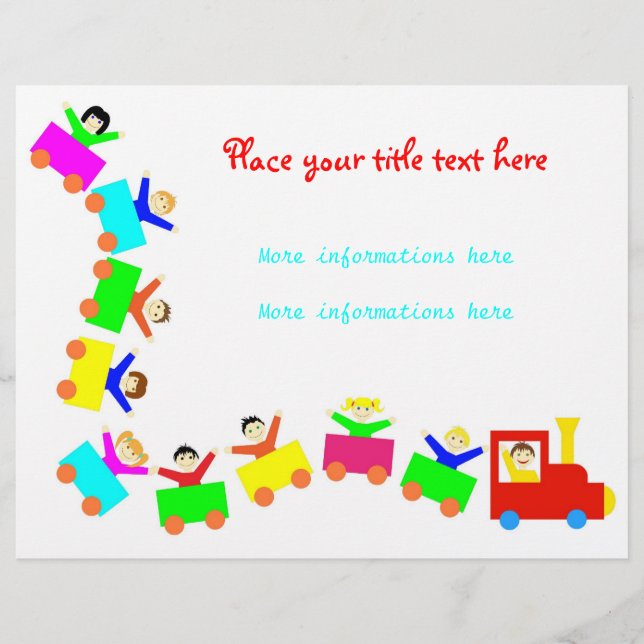 Flyer Tren infantil feliz (Frente)