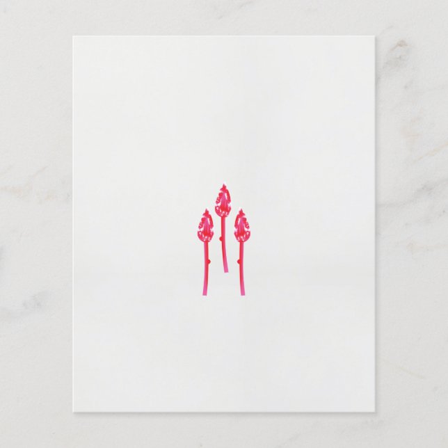 Flyer Tres flores rosas con fondo negro (Frente)