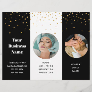 Flyer Trifold  Salon Spa Professional Price List 