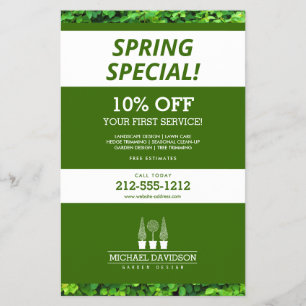 Flyer Trío de jardinería topiaria Paisajismo Verde/Blanc