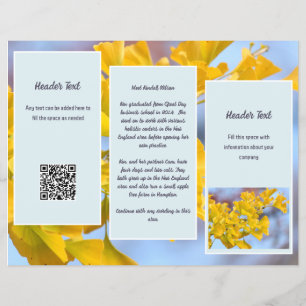 Flyer Tríptico Doble con Logo de Gingko Business
