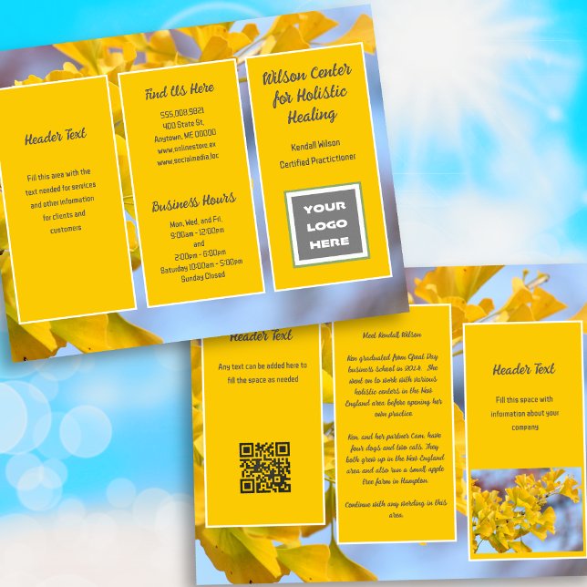 Flyer Tríptico Doble con Logo de Gingko Business (Subido por el creador)