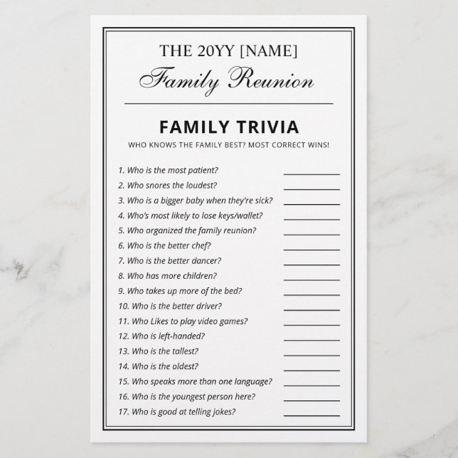 Flyer Triviación de juegos Fiesta editable y reunión de  (Frente)