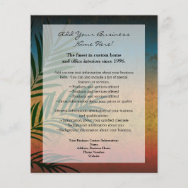 Flyer Tropical Sunset Palm Fronds