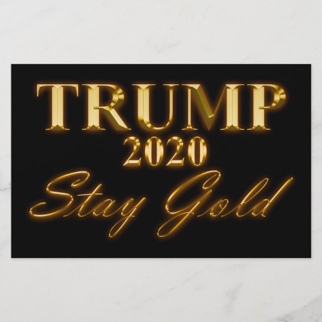 Flyer TRUMP 2020 - Stay Gold (Frente)