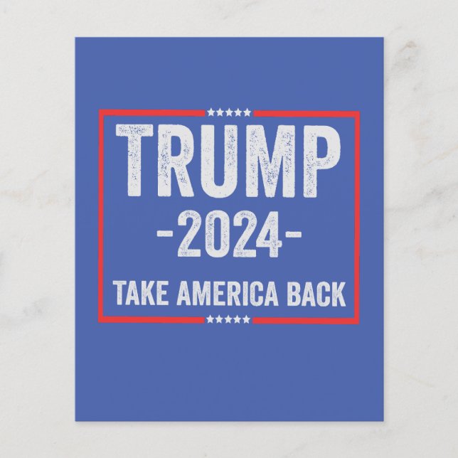 Flyer Trump 2024 Presidente de las elecciones patriótica (Frente)