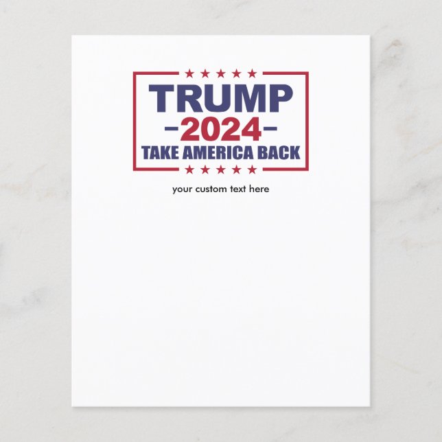 Flyer Trump 2024: Recuperar a Estados Unidos (Frente)