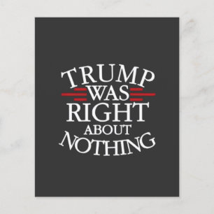 Flyer Trump tenía razón sobre nada contra la democracia 