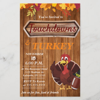 Flyer Turcos y la invitación al Día de Acción de Gracias