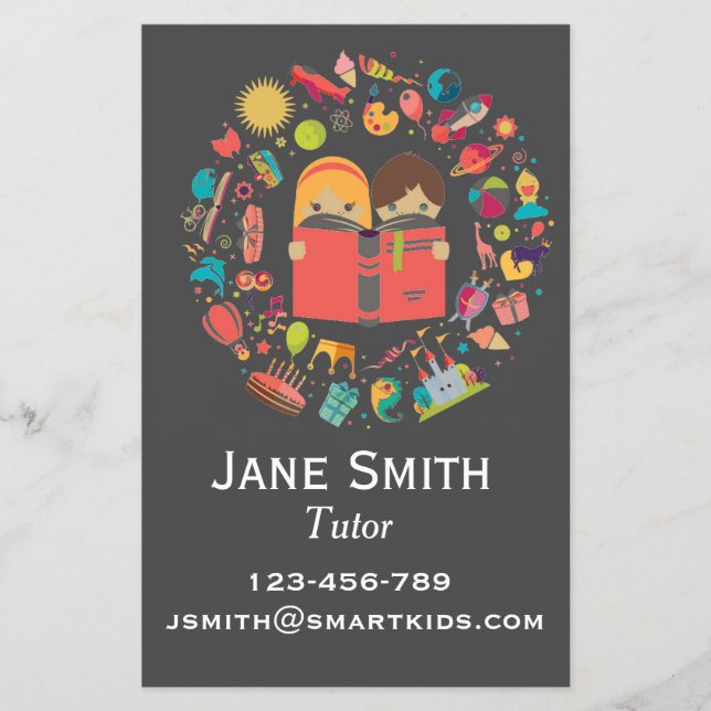 Flyer Tutor o profesor independiente de alfabetización p (Frente)