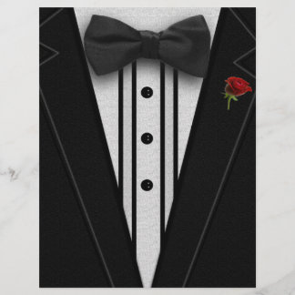 Flyer Tuxedo negro con corbata