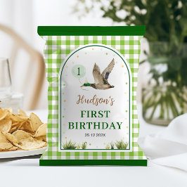 Flyer Un afortunado pato cumpleaños chip Wrapper