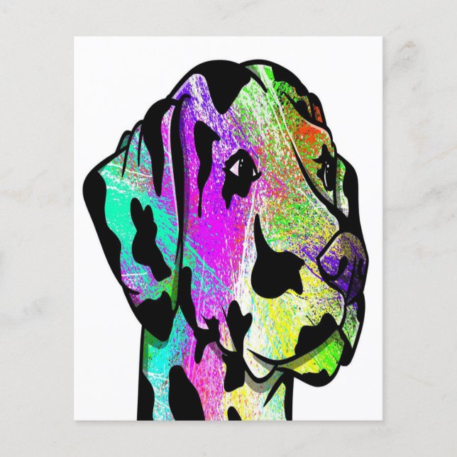 Flyer Un dálmata de colores vivos (Frente)